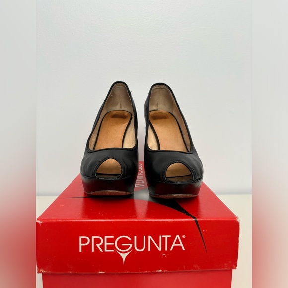 PREGUNTA  Luxury Women’s Black Peep Toe platform Pumps S: 8 Genuine Leather - Picture 8 of 11